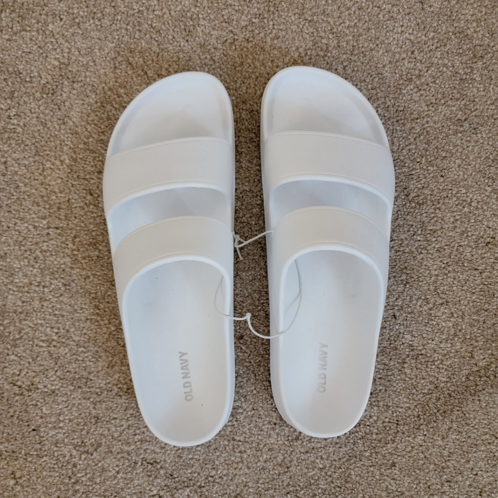 White foam slides